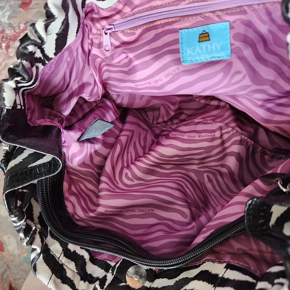 Kathy Van Zeeland Zebra Print Shoulder Bag - Picture 6 of 7